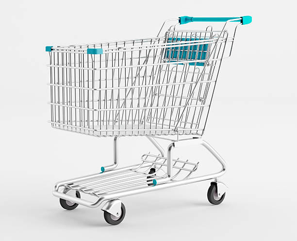 istock Empty Shopping Cart on a white background 158324789