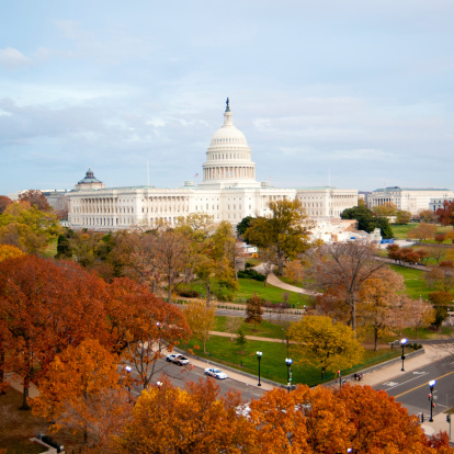 United States Capitol on an autumn day