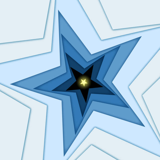 istock Bright glowing layered illustration of a pulsating star. 1583296300