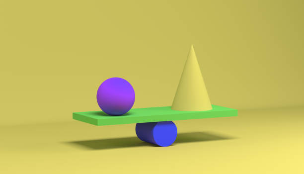 istock Balance of different geometric shapes. 1583306024