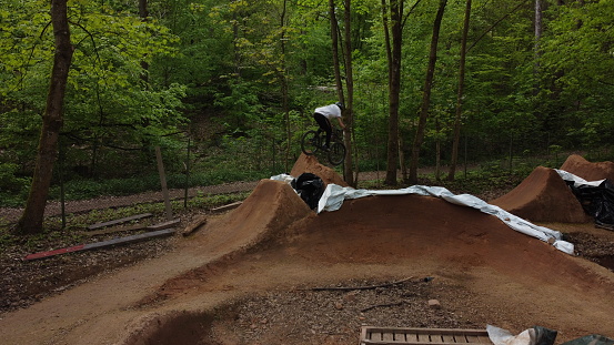Here you can see a biker doing a Jump at a German Bike Track located in Marburg, called 