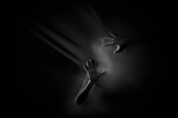 istock Black and white effect photo of woman's hands 1583354455
