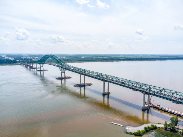 istock Aerial view of Laviolette bridge 1583377962