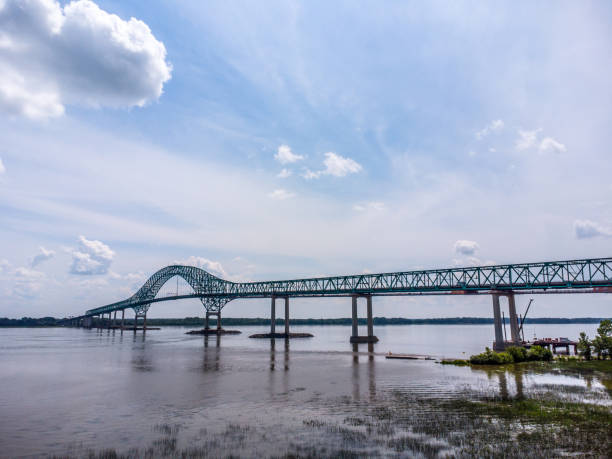 istock Aerial view of Laviolette bridge 1583379027