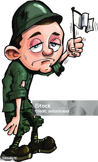 Cartoon Soldier Surrendering Stock Illustration - Download Image Now - Adult, Army, Army Soldier