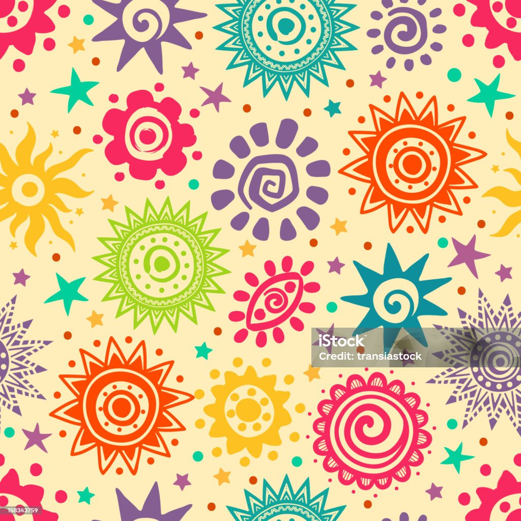Sun Cultural Pattern Ethnic Sun Pattern Stock Illustration - Download Image Now - Abstract ...