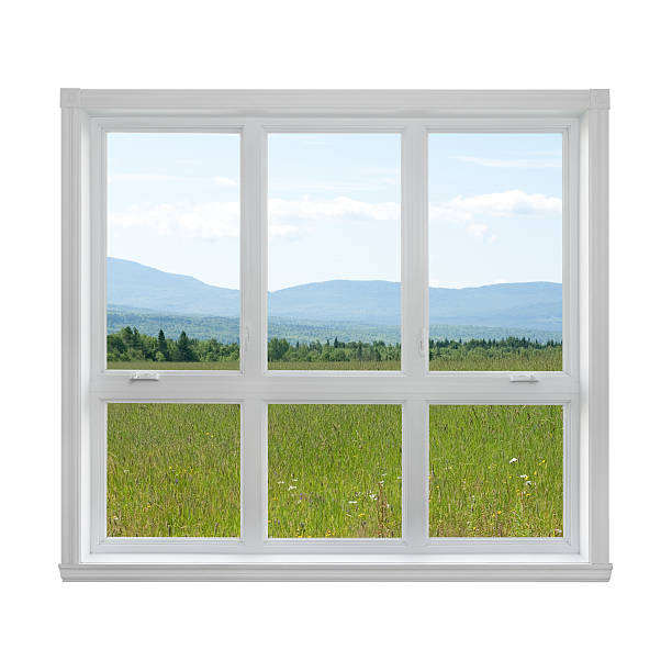 istock Summer landscape seen through the window 158344403