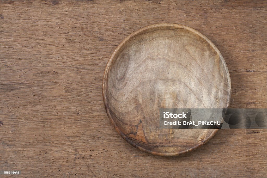 Vintage Placa de madera vacía sobre fondo de textura de madera mesa de roble - Foto de stock de Aldea libre de derechos