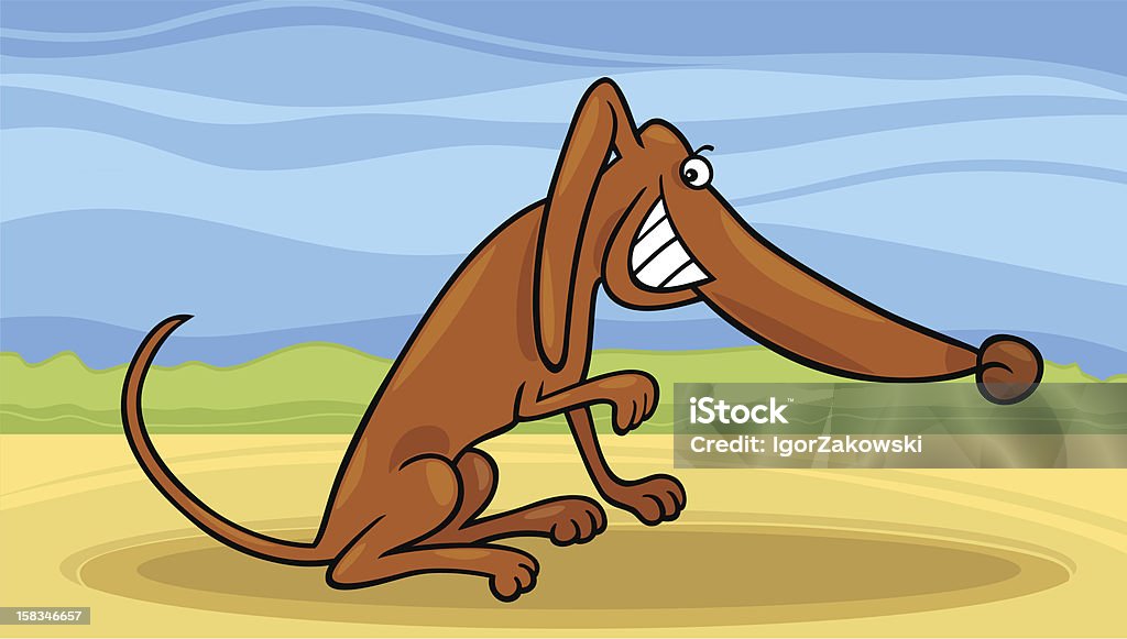 Ilustração dos desenhos animados engraçado Cachorro - Vetor de Acenar royalty-free