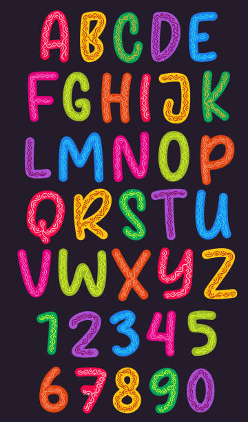 istock Colorful mexican decorated letters and numbers. Perfect for lettering and posts. 1583466888
