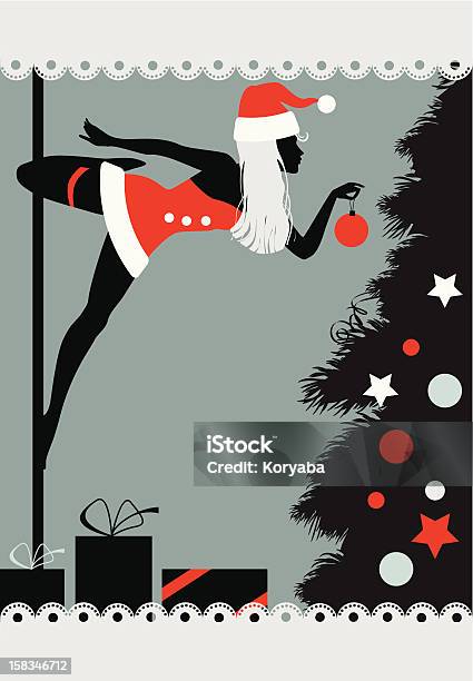 Christmas Pole Dancer Stock Illustration - Download Image Now - Christmas, Sensuality, Sex Symbol