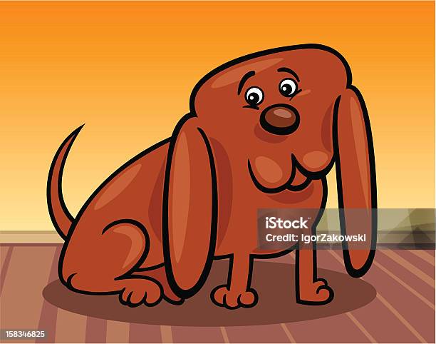 Ilustración de Perro De Historieta Divertido Poco Ilustración y más Vectores Libres de Derechos de Alegre - Alegre, Animal, Cachorro - Perro