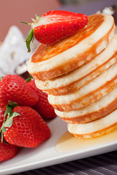 istock Pancakes with honey and strawberries 158348971