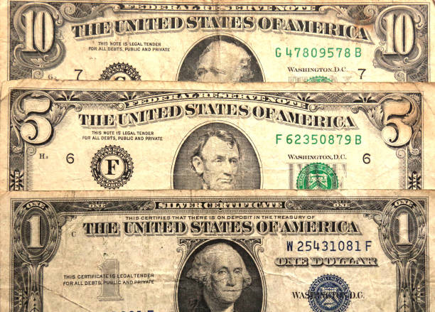 istock old us currency money (silver certificate, one, five, ten dollar bill) 1, 5, 10 notes (finance) 1583503341