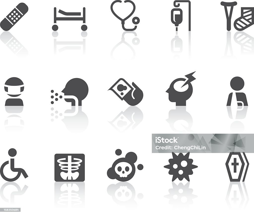 Disease Icons | Simple Black Series Disease related vector icons for your design and application. Icon Symbol stock vector