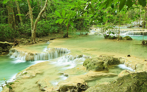 Waterfall Waterfall in deep forest kanchanaburi province stock pictures, royalty-free photos & images