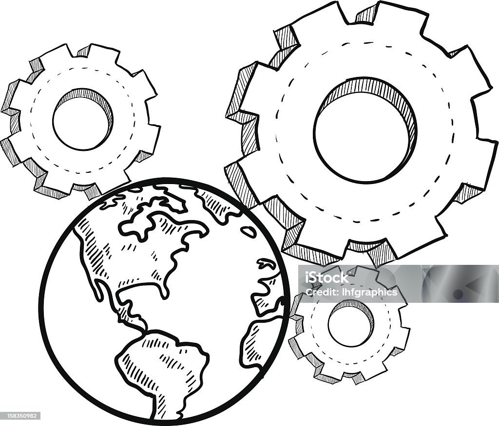 Las decisiones que cambiar el mundo boceto - arte vectorial de Croquis libre de derechos