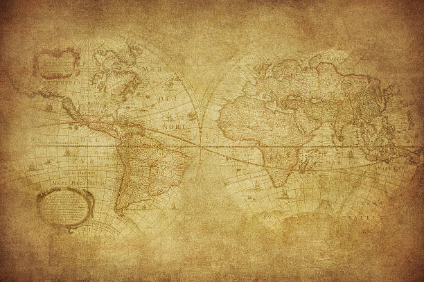 istock Antique World Map circa 1630 in sepia tones 158351953