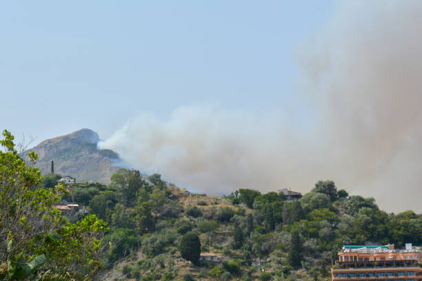 istock Fire and smoke on Sicily, Italy 1583583461