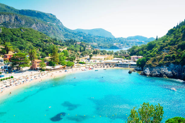 istock Paleokastritsa beach on Korfu, Greece 1583594224