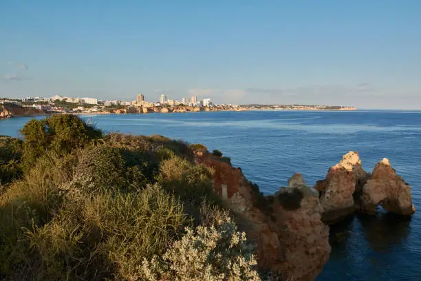 Photo of Beautiful view of Algarve shore near the Portimao and Ferragudo in Portugal