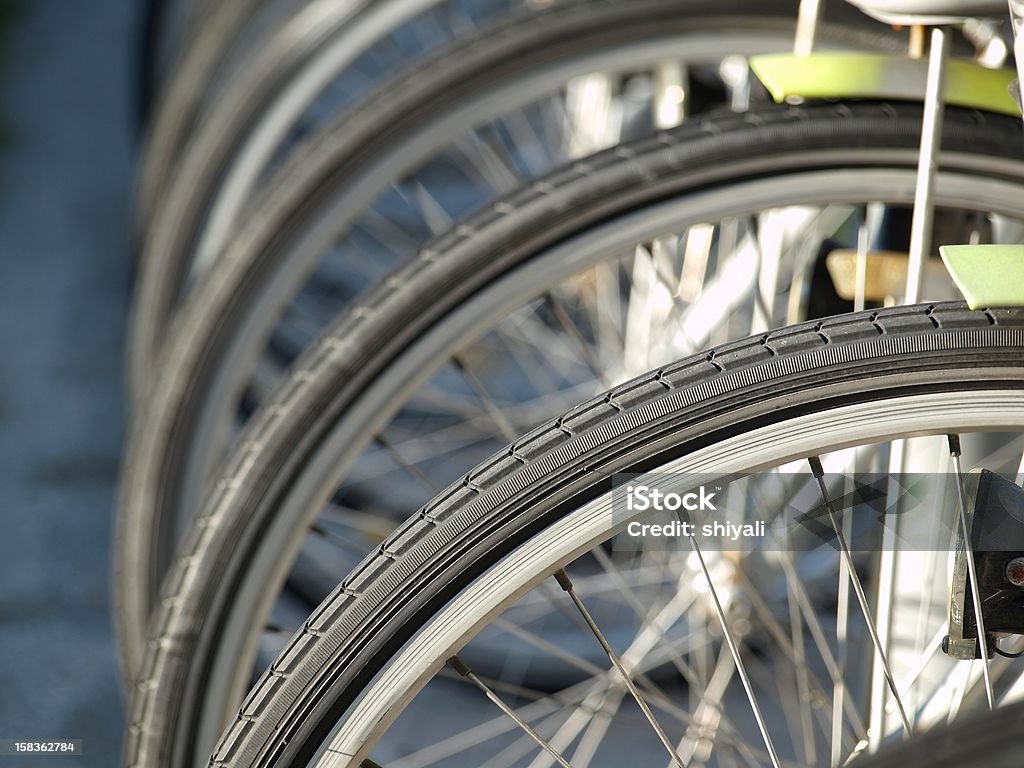 Nahaufnahme von einem Fahrrad Reifen - Lizenzfrei Bildschärfe Stock-Foto