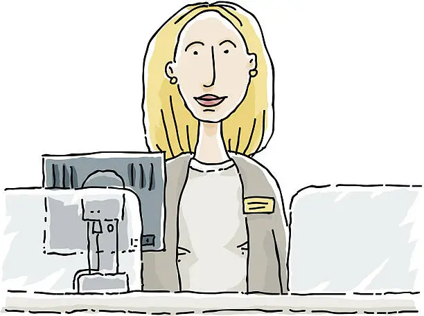 Vector illustration of Bank Teller