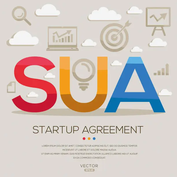 Vector illustration of SUA _ Startup agreement