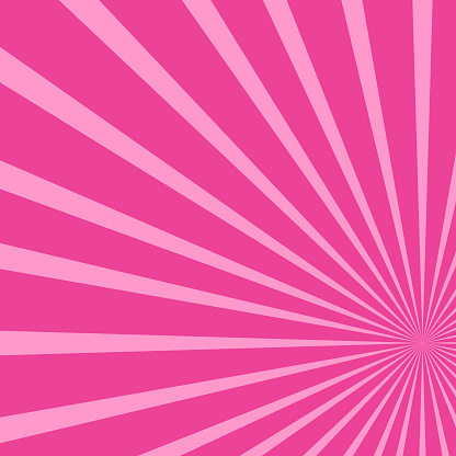 radial sunray background pattern, hot pink background, ray star burst backdrop, vector Illustration