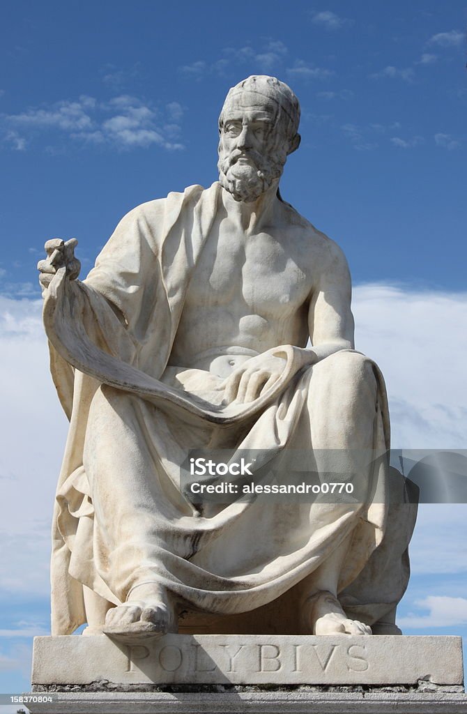 Statua di Polybius - Foto stock royalty-free di Filosofo