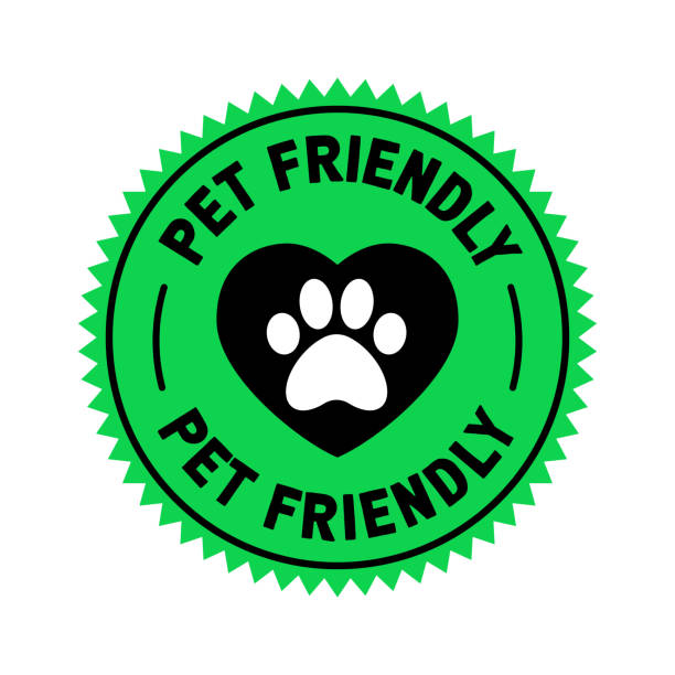 istock Pet friendly badge stamp. This space allows mascots. Dogs and cats are welcome. 1583788873