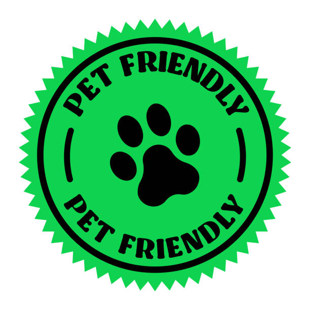 istock Pet friendly badge stamp. This space allows mascots. Dogs and cats are welcome. 1583789896