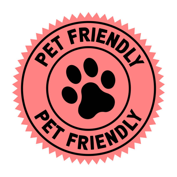 istock Pet friendly badge stamp. This space allows mascots. Dogs and cats are welcome. 1583791433