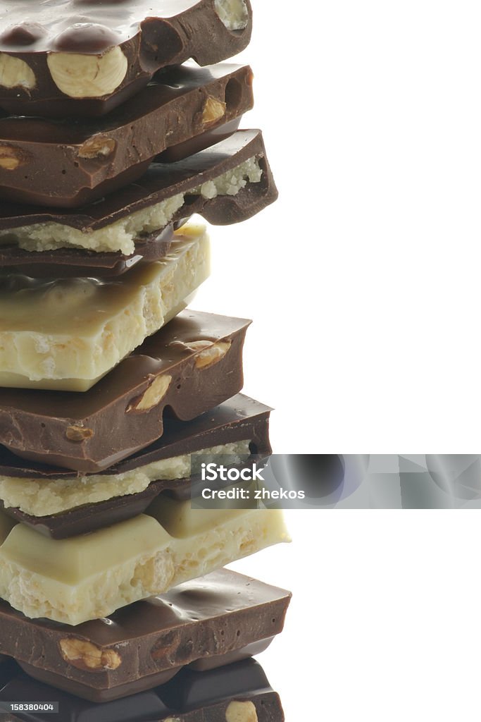 チョコレートブロックフレーム - アーモンドのロイヤリティフリーストックフォト