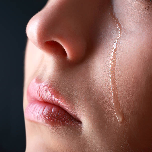 beauty girl cry stock photo