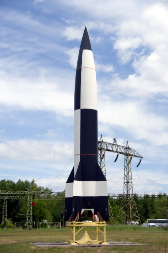 Unit 4 was the model number of the world's first fully functional, remote controlled large rocket, which was developed and produced in Germany. Photo in June 2012.