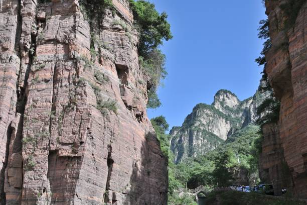 istock Taihang Mountain hanging wall road(Precipice tunnel) 1583852094