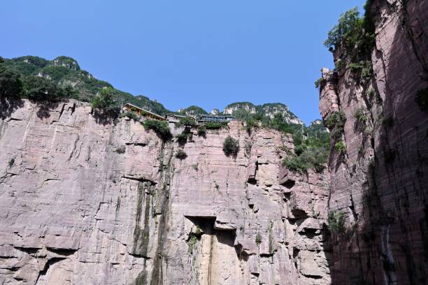 istock Taihang Mountain hanging wall road(Precipice tunnel) 1583857906