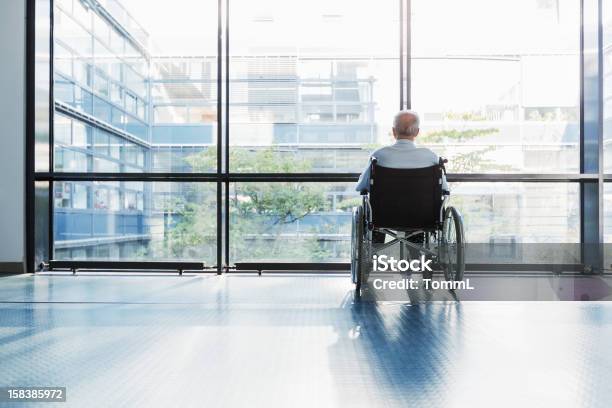 Senior Man In Wheelchair Stock Photo - Download Image Now - Nursing Home, Senior Adult, Elder Abuse