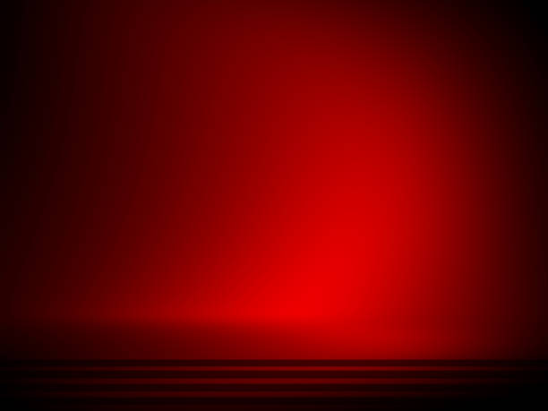 Elegant and beautiful studio background. Red and black background. Studio Room red background