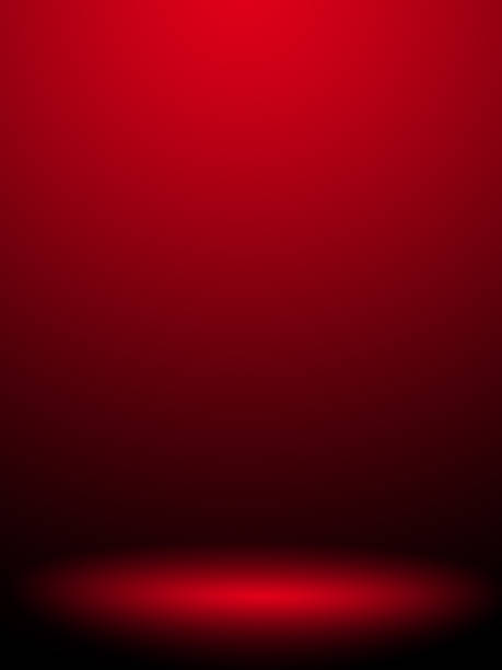 istock Elegant and beautiful studio background. Red and black background. Studio Room red background 1583874968