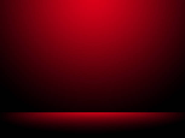 istock Elegant and beautiful studio background. Red and black background. Studio Room red background 1583875476