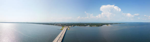 istock Aerial panorama Pensacola Bay Bridge 1583949077