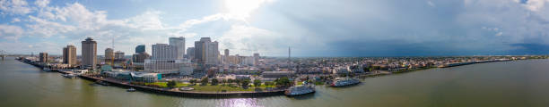istock Aerial panorama Downtown New Orleans with afternoon thunderstorms rolling in from north 1583958136