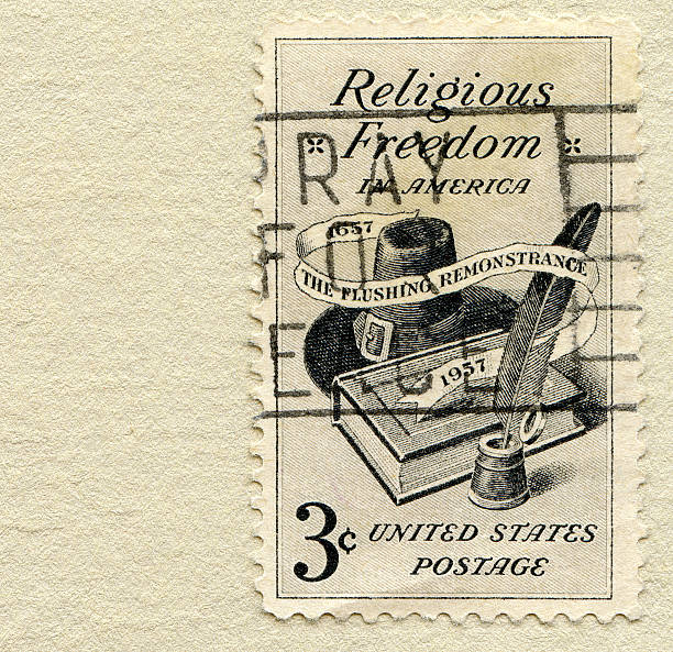 istock Religios Freedom In America Postage Stamp 158396883