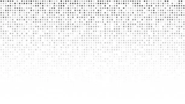 Vector illustration of Monochrome halftone background with dots