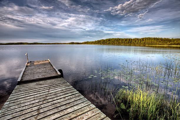 Northern Saskatchewan Lake stock photo