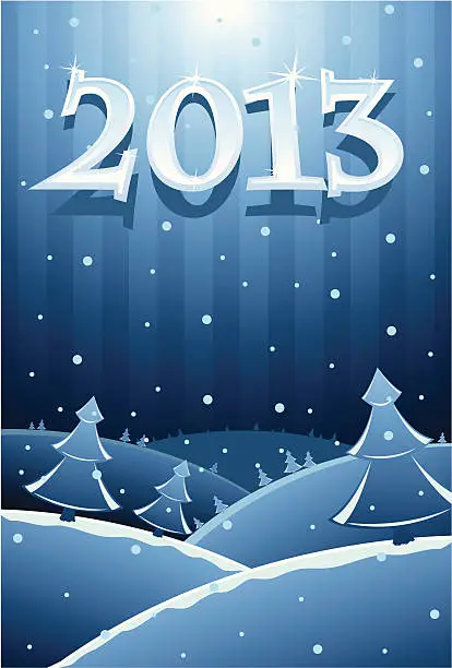 Vector illustration of Illustration of New Year card