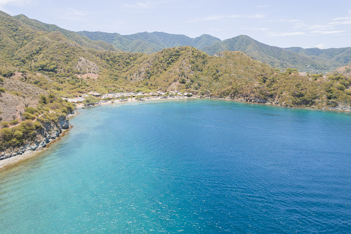Aerial View of Taganga Bay, Colombia