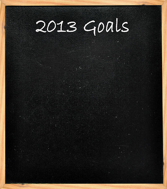 список для целей в 2013 г. - aspirations 2013 determination vertical стоковые фото и изображения